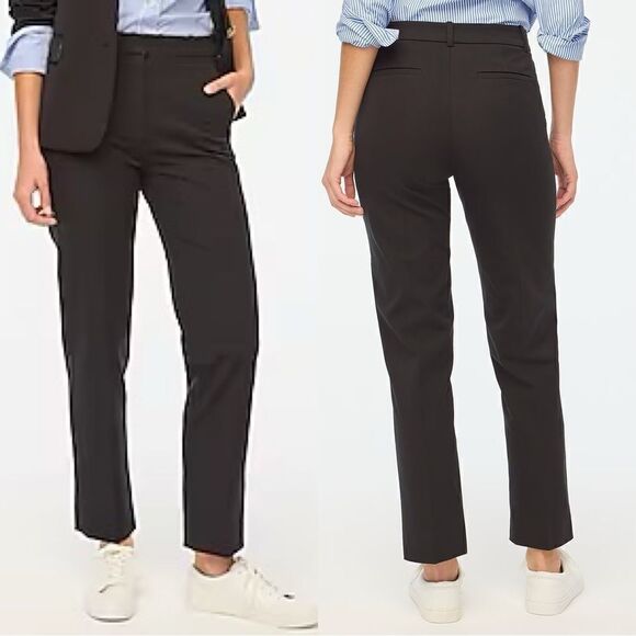 NWT J. Crew Factory Kallie straight-leg pant in black - Picture 1 of 11